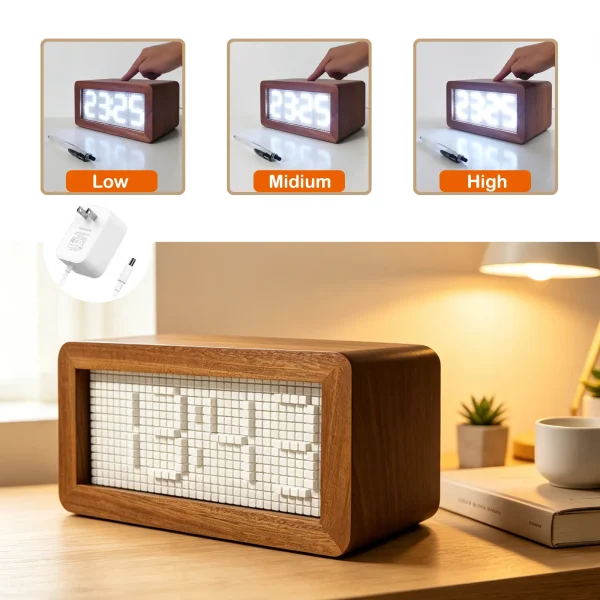 led-clock A-Minimalist 3D Stereo Pixel Desk Clock