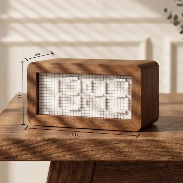 pixel-clock A-Minimalist 3D Stereo Pixel Desk Clock