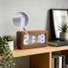 wood‑led‑clock.detail3 B-Minimalist 3D Stereo Pixel Desk Clock