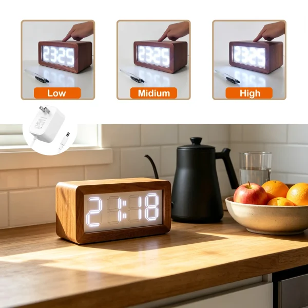 wood‑led‑clock.detail8 B-Minimalist 3D Stereo Pixel Desk Clock